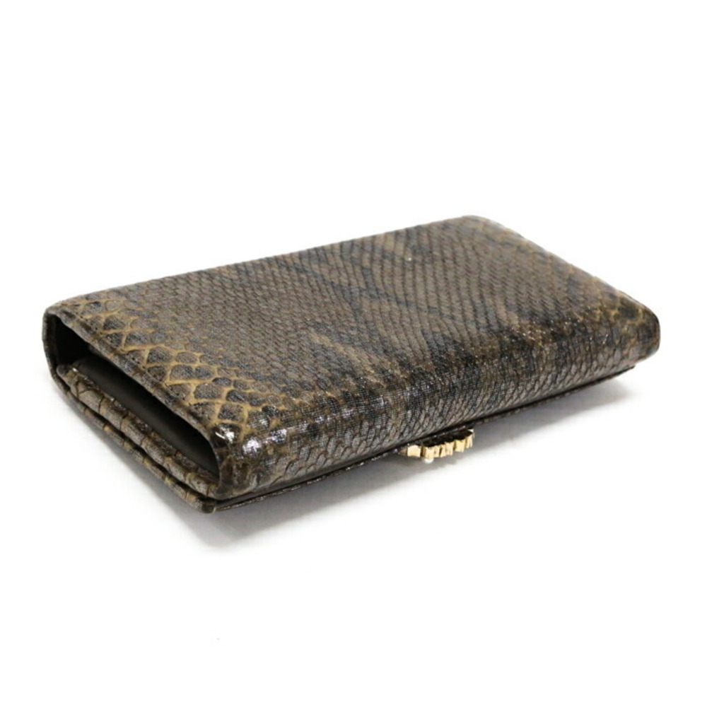 Gucci Continental Wallet Python Leather Gg Sparkl… - image 4